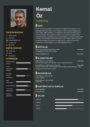 Arkeolog Cv Örnekleri cv indir